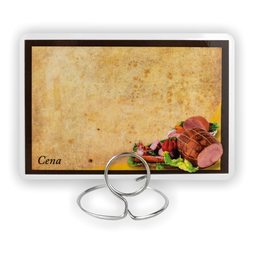 Etykiety cenowe laminowane, cenówki MIĘSO / WĘDLINY- 65x95 mm