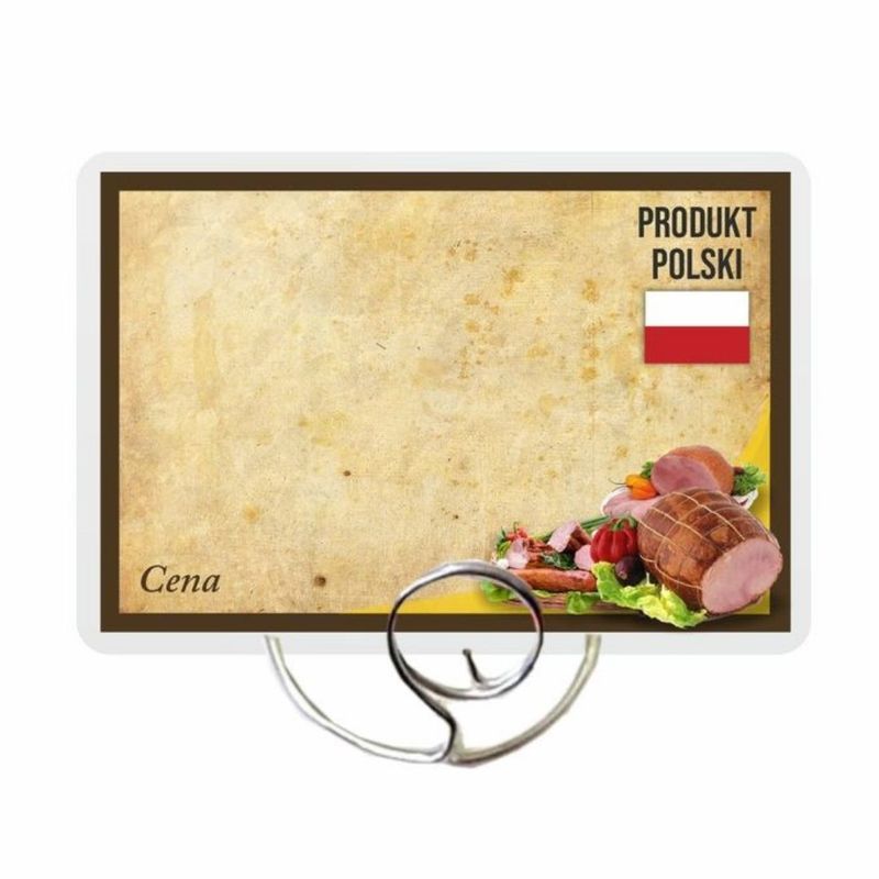 Etykiety cenowe laminowane, cenówki PRODUKT POLSKI- 65x95 mm