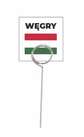 Wodoodporna flaga z tworzywa WĘGRY - 20 szt + szpilki
