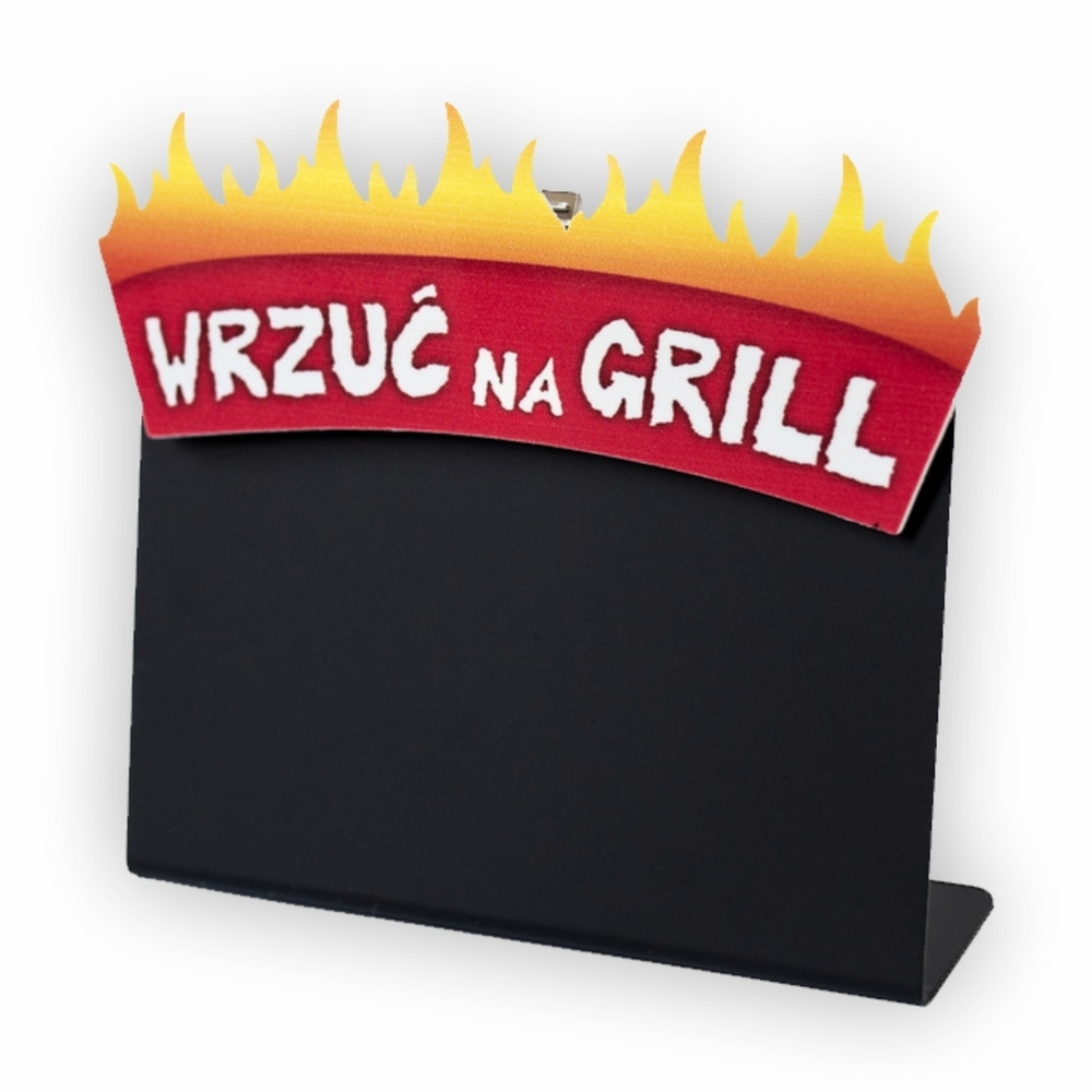  Nakładka reklamowa na cenówkę - WRZUĆ NA GRILLA - 10 szt.