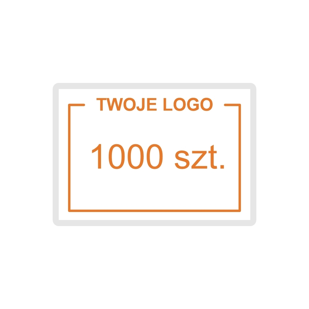 Cenówki laminowane z logo 80x110 mm - 1000 sztuk