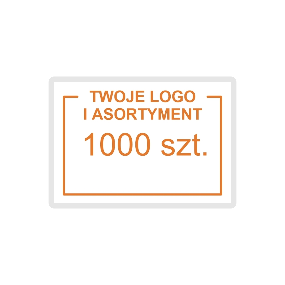 Cenówki laminowane z logo i asortymentem 80x110 mm - 1000 sztuk