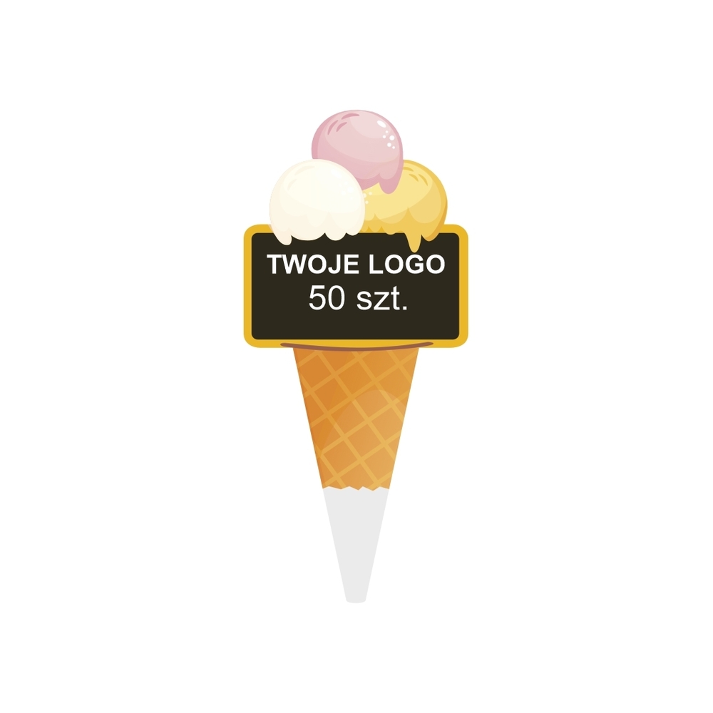 Wtykacze do lodów (indywidualny kształt i logo) - 50 szt.