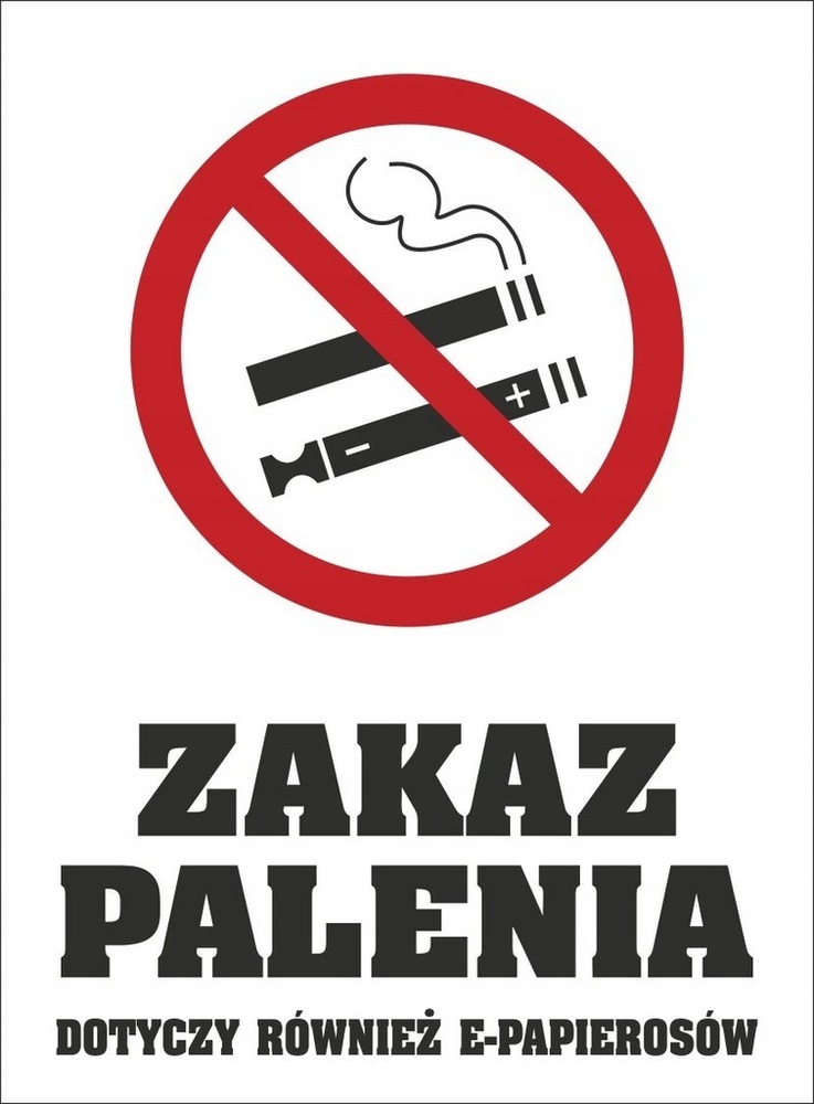 Naklejka 150x200 Zakaz palenia