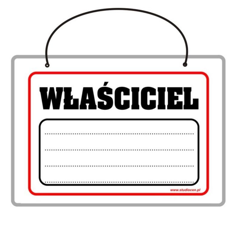 Tabliczka A5 laminowana WŁAŚCICIEL