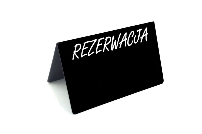 Stojak REZERWACJA kredowy