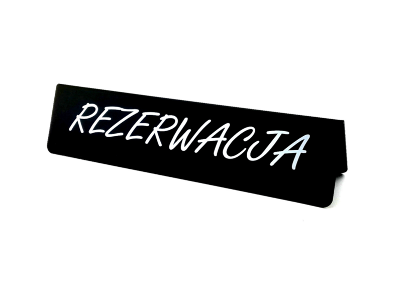 Tabliczka kredowa "REZERWACJA"
