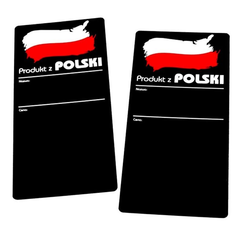 Tabliczki cenowe z flagą Polski - zgodne z ustawą