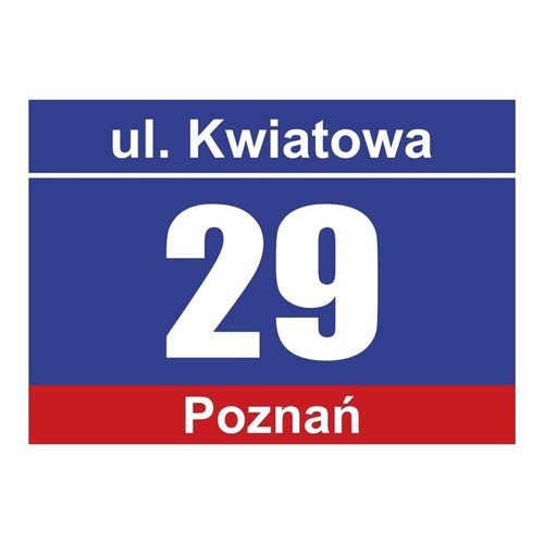 Tabliczka A3 na dom z numerem 