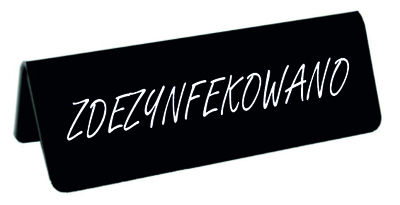 Stojak ZDEZYNFEKOWANO kredowy duży 