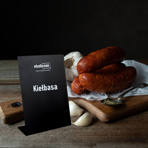 Cenówki kredowe stojące A7 z nazwami produktów (pionowe) - 10 szt.