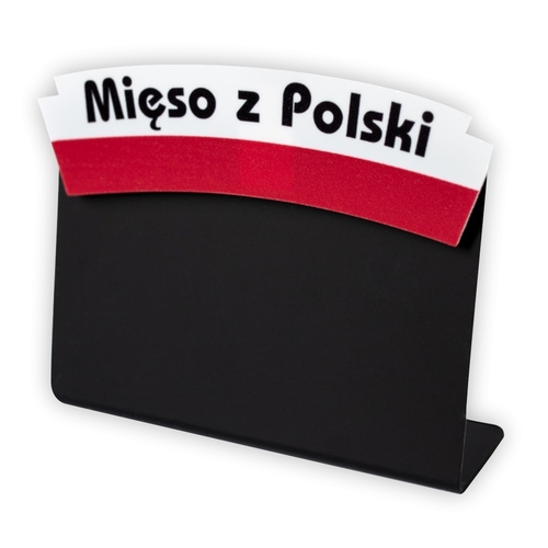 Duże piny nakładki do cenówek - nadruk MIĘSO Z POLSKI - 10 szt.