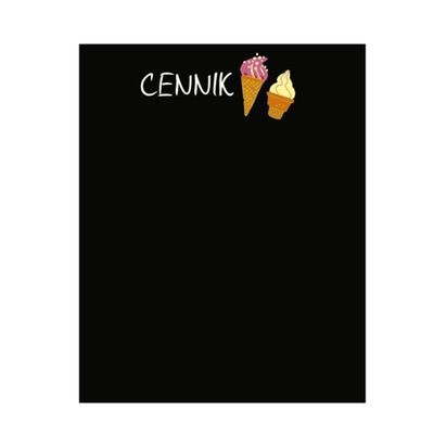 Cennik kredowy do lodziarni 39,5x49,5 cm