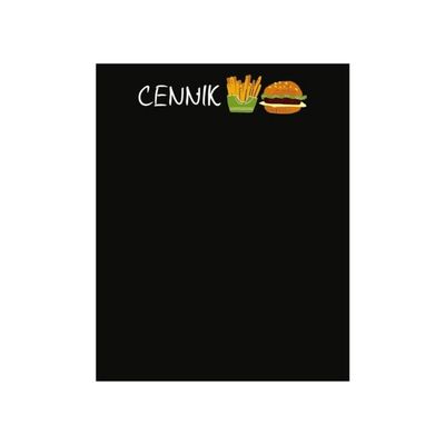 Cennik kredowy na fastfood 39,5x49,5 cm