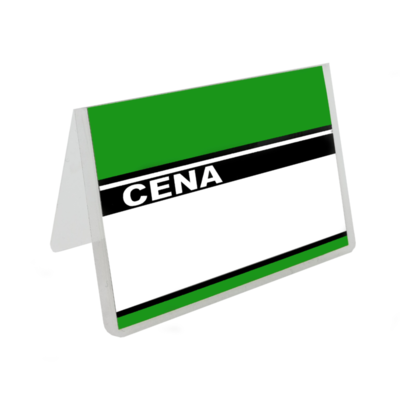 Etykiety cenowe - cenówki laminowane stojące 45x60 - zielone