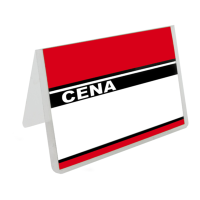 Etykiety cenowe - cenówki laminowane stojące 45x60 - czerwone