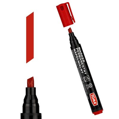 Marker permanentny GRUBY - czerwony