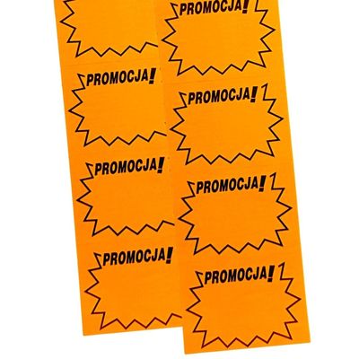 Ceny samoprzylepne  PROMOCJA na pasku pomarańczowe - 120 etykiet