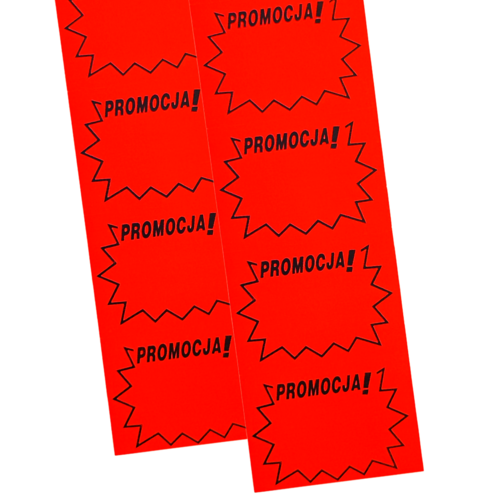 Ceny samoprzylepne  PROMOCJA na pasku czerwone- 120 etykiet