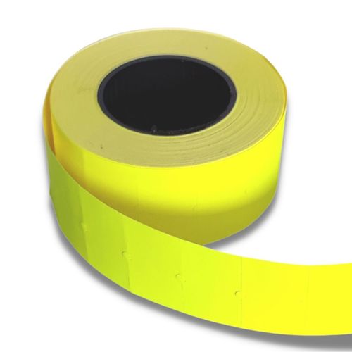 Taśma do metkownic jednorzędowych 21,5x12 - MHK / 5 rolek - żółta
