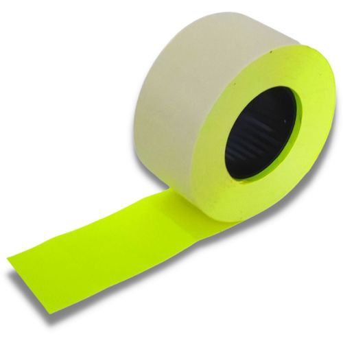 Taśma do metkownic dwurzędowych prosta 26x16 mm - DT / 5 rolek - żółta