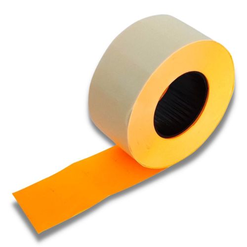 Taśma do metkownic dwurzędowych prosta 26x16 mm - DT / 5 rolek - pomarańczowa