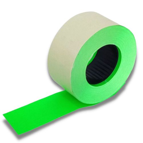 Taśma do metkownic dwurzędowych prosta 26x16 mm - DT / 5 rolek - zielona