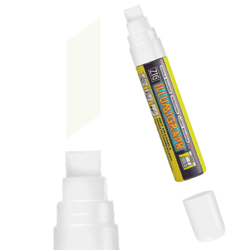 Marker kredowy ILLUMIGRAPH gruby - biały