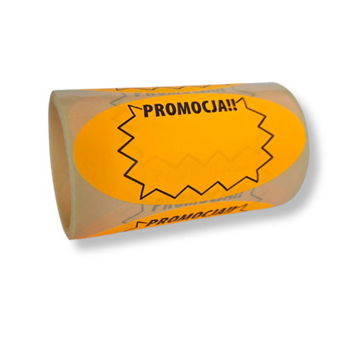 Rolki cenowe z nadrukiem PROMOCJA 4 rolki - pomarańczowe