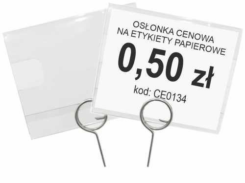 Osłonka cenowa PCV 80x64mm - 50 sztuk