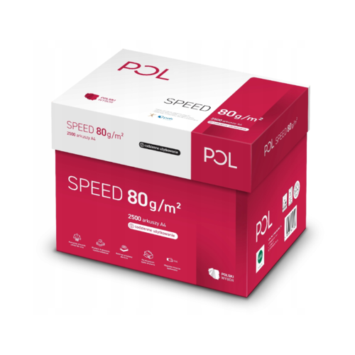 Papier ksero biały  A4 80 g POLSPEED/ Karton 5 ryz (2500 arkuszy)