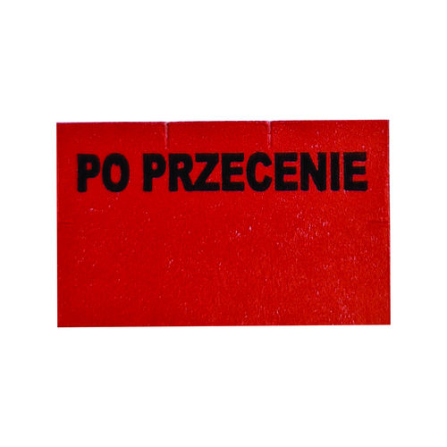 Taśma do metkownic IIrz. prosta 26x16 mm Po Przecenie - DT/ 5szt. -czerwona