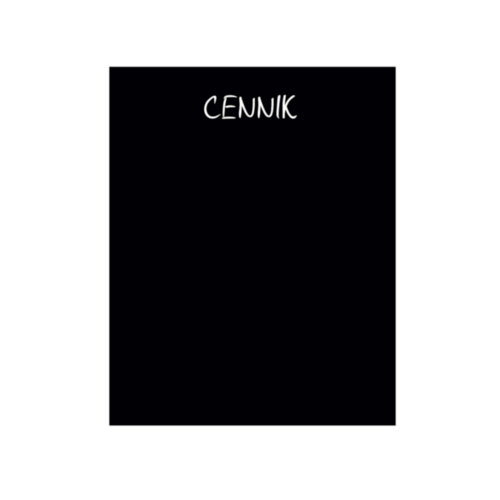 Cennik kredowy 39,5x49,5 cm "Cennik"
