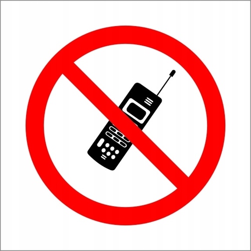 Naklejka 150x150 Zakaz używania telefonu