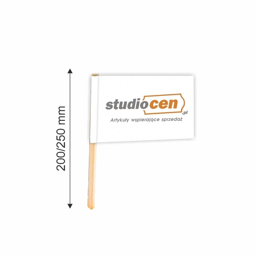 Pikery z twoim logo - wykałaczki reklamowe z flagą 5000 szt. 200/250mm