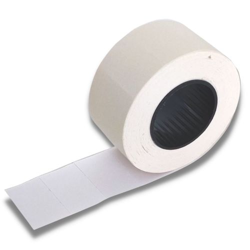 Taśma do metkownic dwurzędowych prosta 26x16 mm - DT / 5 rolek - biała