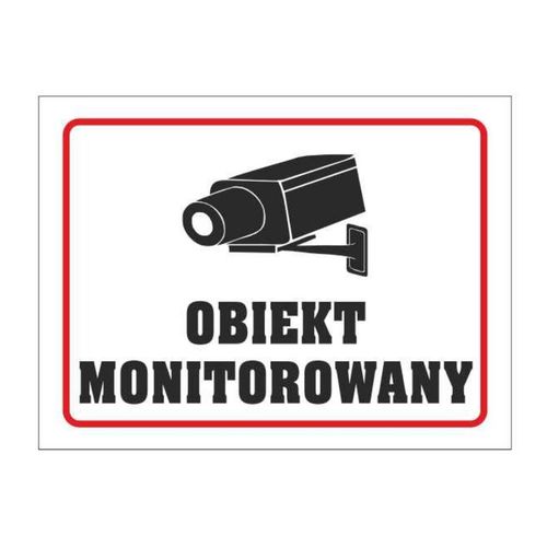 Naklejki OBIEKT MONITOROWANY 15x20 cm