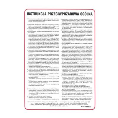 Instrukcja PRZECIWPOŻAROWA OGÓLNA