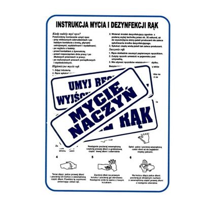 Instrukcja MYCIA I DEZYNFEKCJI RĄK - komplet