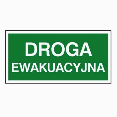 Znak "Droga ewakuacyjna"