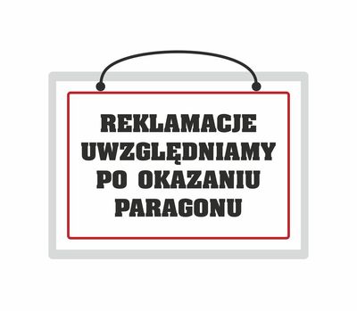 Tabliczka A5 laminowana REKLAMACJE UWZGLĘDNIAMY