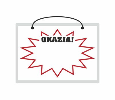 Tabliczka A5 laminowana OKAZJA