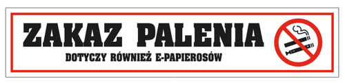 Tabliczka ZAKAZ PALENIA