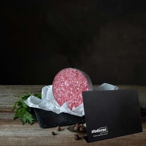 Cenówki kredowe stojące A7 z logo (poziome) - 10 szt.
