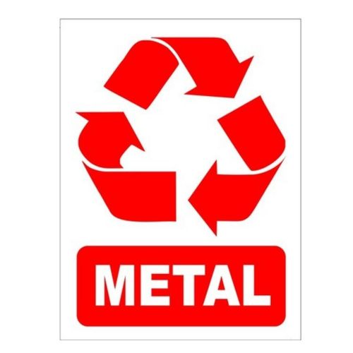 Naklejka recyklingowa METAL - 15x20cm