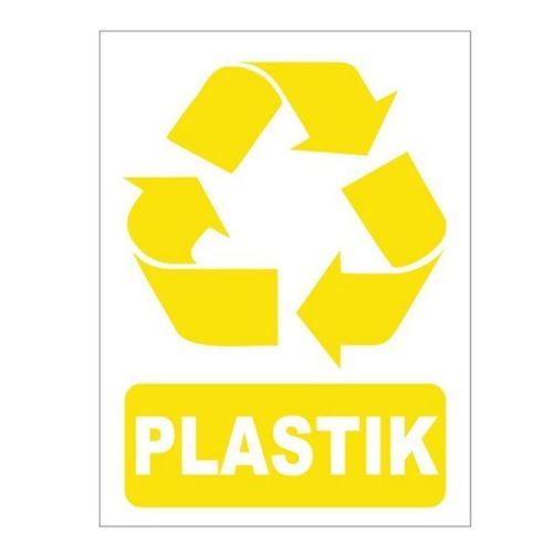 Naklejka recyklingowa PLASTIK - 15x20cm