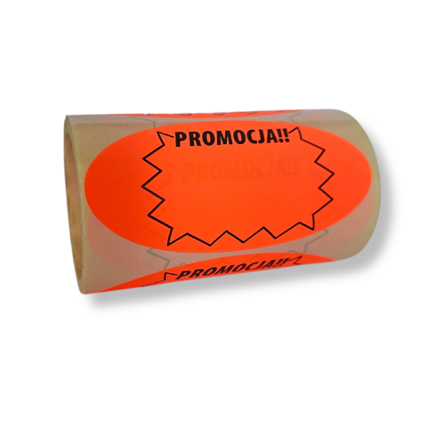 Rolki cenowe z nadrukiem PROMOCJA 4 rolki - czerwone