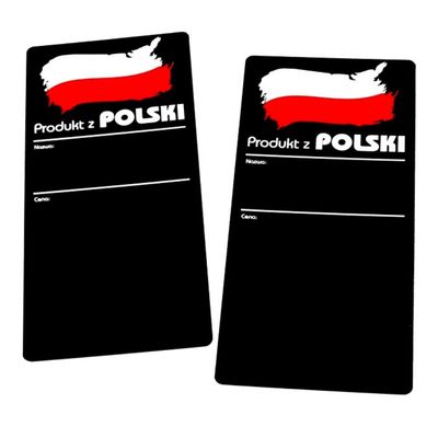 Tabliczki cenowe z flagą Polski - zgodne z ustawą