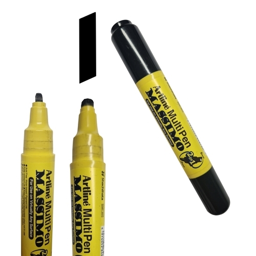 Zdjęcie produktu Czarny pisak dwustronny Artline Multipen Massimo – 2 mm / 5×2 mm do laminatów szkła metalu i plastiku 2