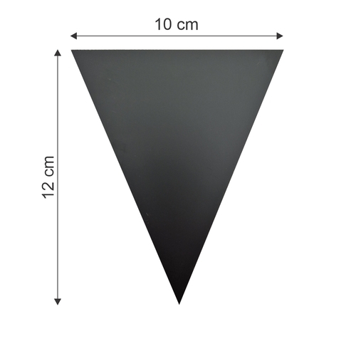 Zdjęcie produktu Cenówki kredowe trójkątne 100x120 mm – Tabliczki informacyjne do gastronomii sklepów i dekoracji 50 szt 3